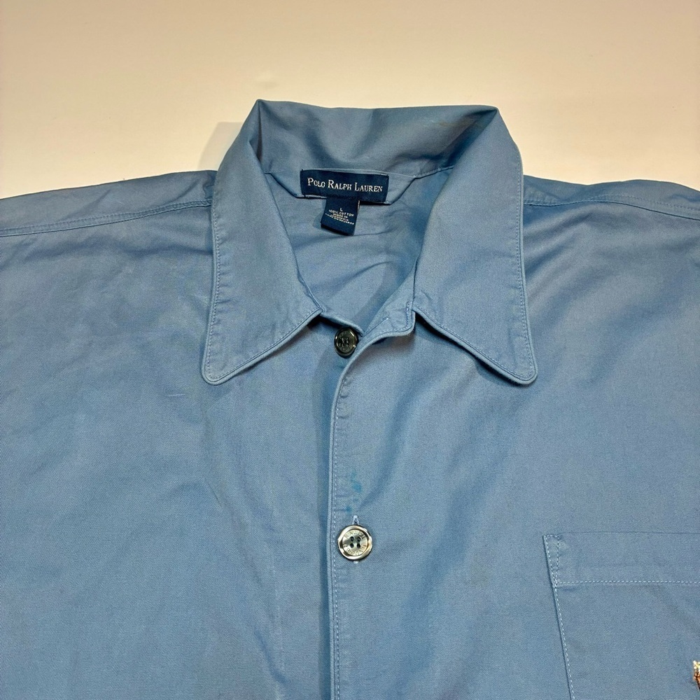 Polo Ralph Lauren Pajama Sleep Shirt Large Long Sleeve Blue - Picture 3 of 9